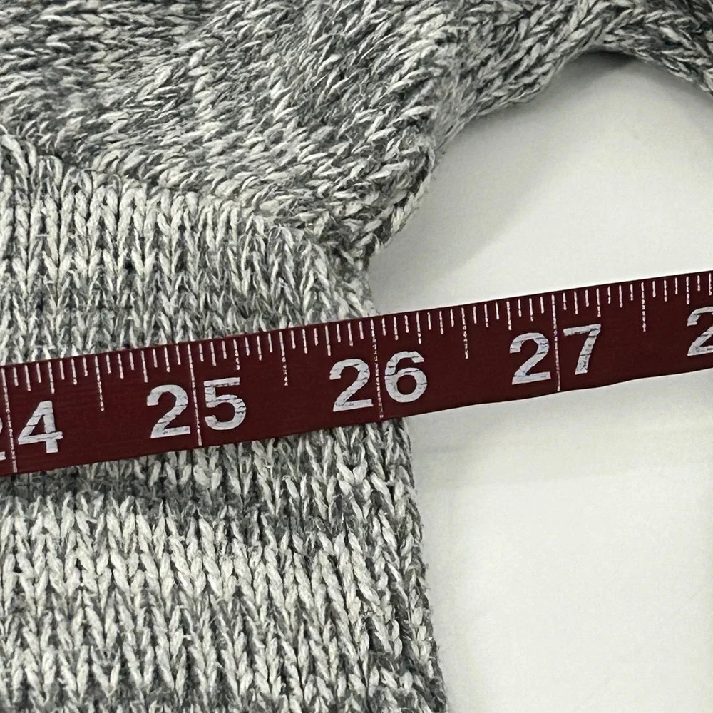 Banana Republic Sweater Mens XXL Grey Marled Quarter Zip Cotton
